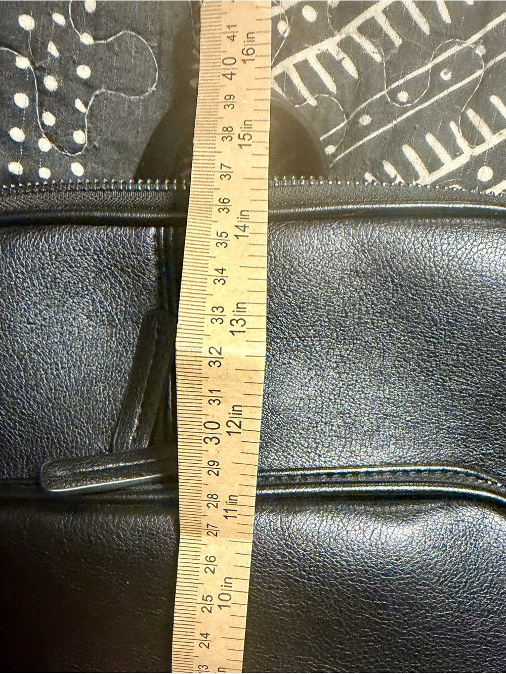 Minimalist Black Vegan Leather Backpack with Front Pocket - Picture 7 of 9